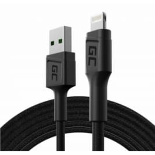 Green Cell KABGC18 lightning cable 2 m Black