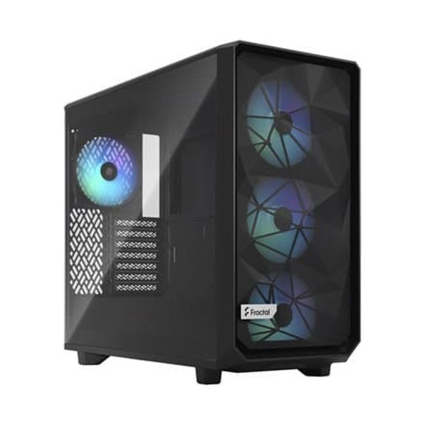 Fractal Design | Meshify 2 Lite RGB TG Light Tint | Side window | Black | E-ATX | Power supply included No | ATX Svart