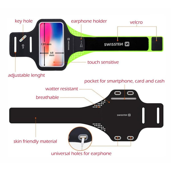 Swissten Armbag Case for phones up to 6 inches