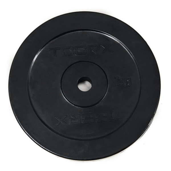 Toorx Rubber coated weight plate 5 kg, D25mm
