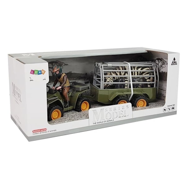 Quad with a Trailer Transporter Figurines Zebra