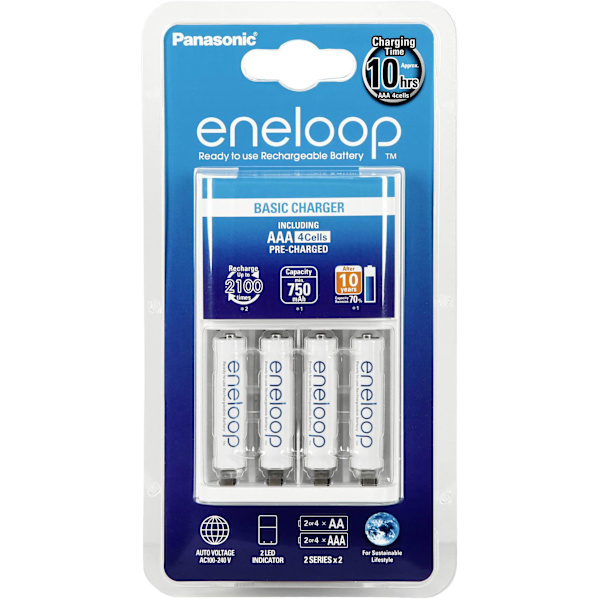 Panasonic eneloop charger BQ-CC51E + 4x750