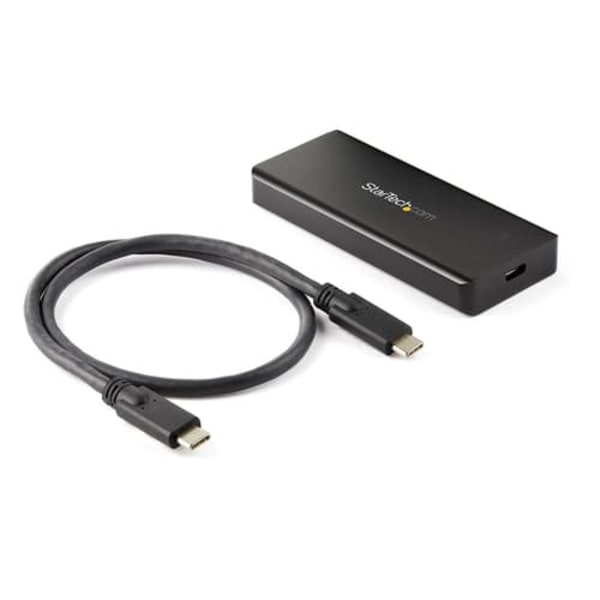 StarTech.com USB-C 10Gbps M.2 NVMe PCIe SSD Enclosure, Rugged Aluminum External M.2 PCIe M-Key Case IP67 Rated, 1GB/s Read/Write, Supports 2230/2242/2 Svart