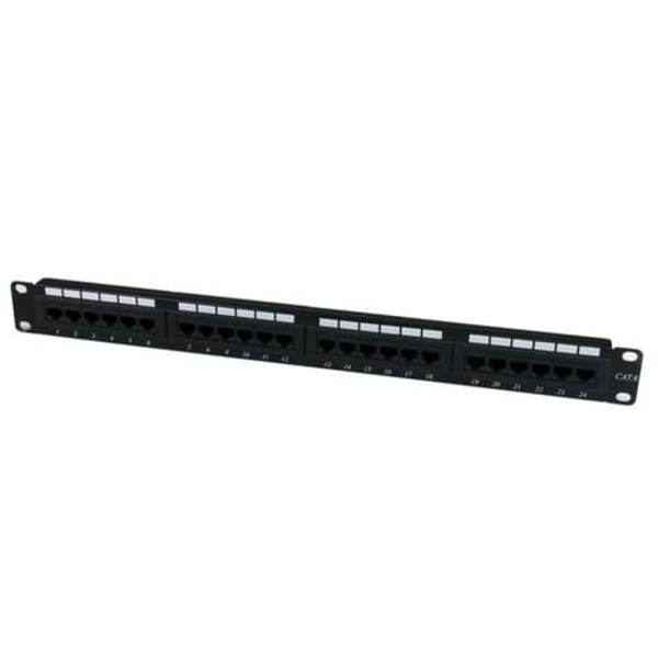 1U 24 PORT NETWORK PATCH PANEL Sort