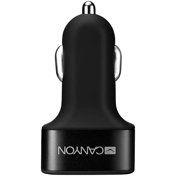 CANYON car charger C-06 3.1A/3USB-A Black Sort