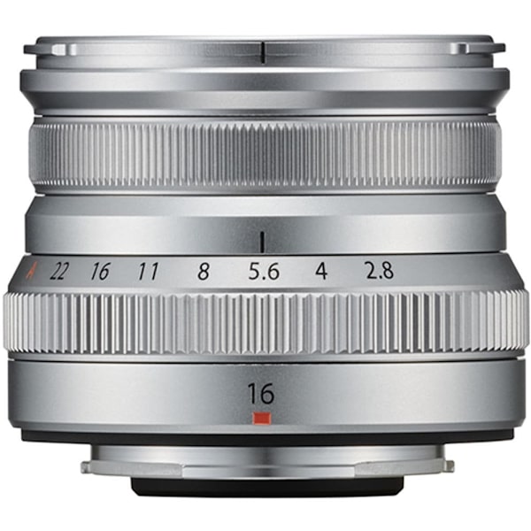 Fujifilm Fujinon XF 16mm f/2.8 R WR lens, silver