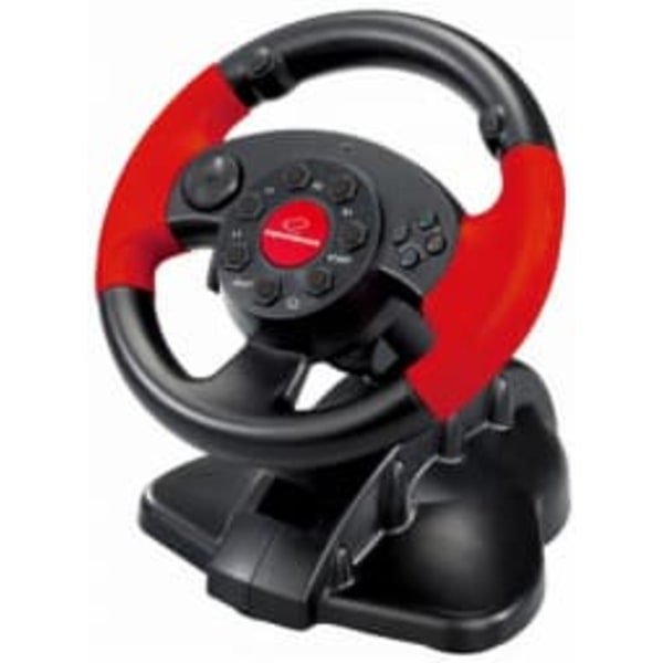 xlyne EG103 Gaming Controller Steering wheel PC,Playstation 2,Playstation 3 Digital Black,Red