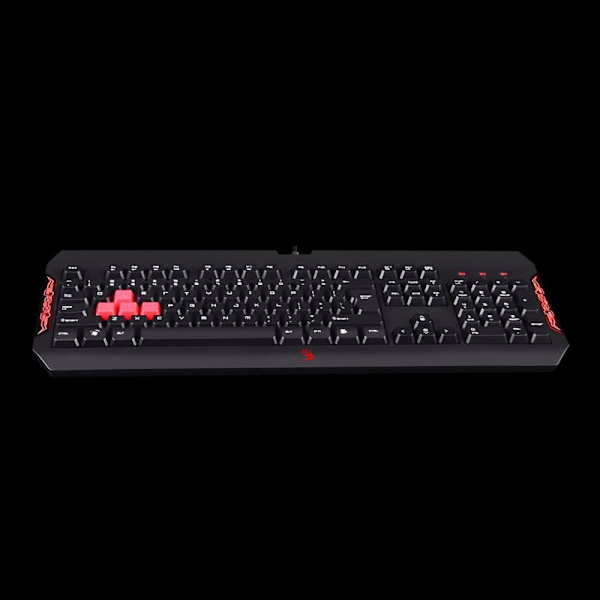 TASTATURA A4TECH - gaming, "Bloody gaming", cu fir 1.8m, 106 taste, format standard , USB, negru, "Q100" (timbru verde 0.8 lei) Sort