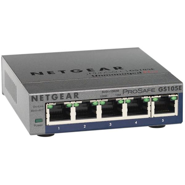 Switch Unmanaged Plus 5xGE - GS105E Grå