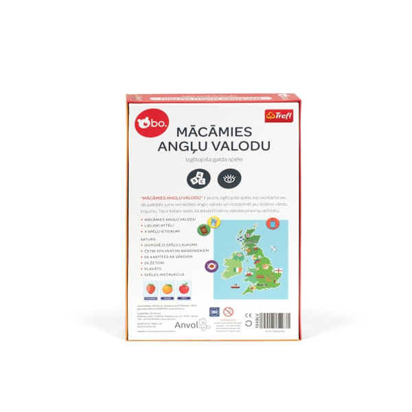 bo. Educational board game "English is fun" (In Latvian lang.)