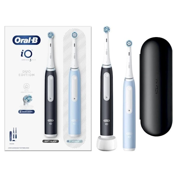Braun Oral-B iO 3 electric toothbrush set DUO BLACK & BLUE
