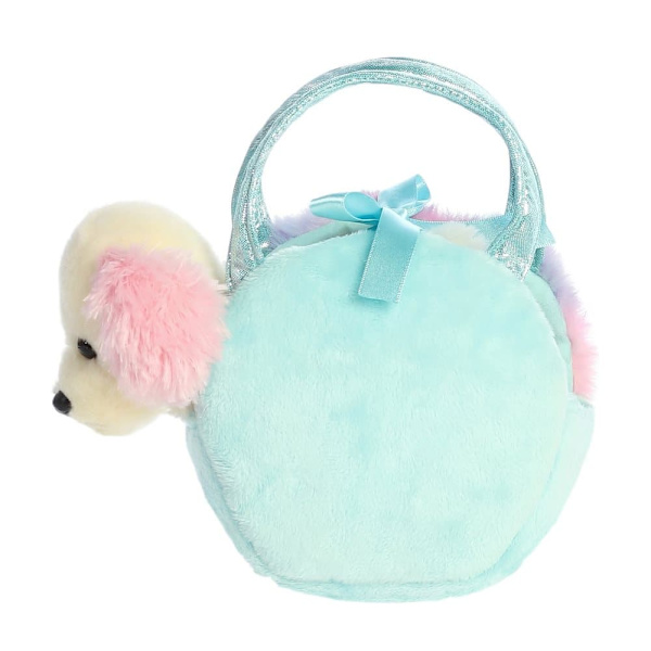 AURORA Fancy Pals Plush Dog in a cotton candy bag, 20 cm