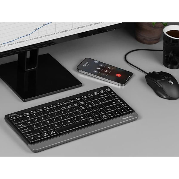 Keyboard A4TECH FSTYLER FBK11 2.4GHz+BT Black and grey A4TKLA47124