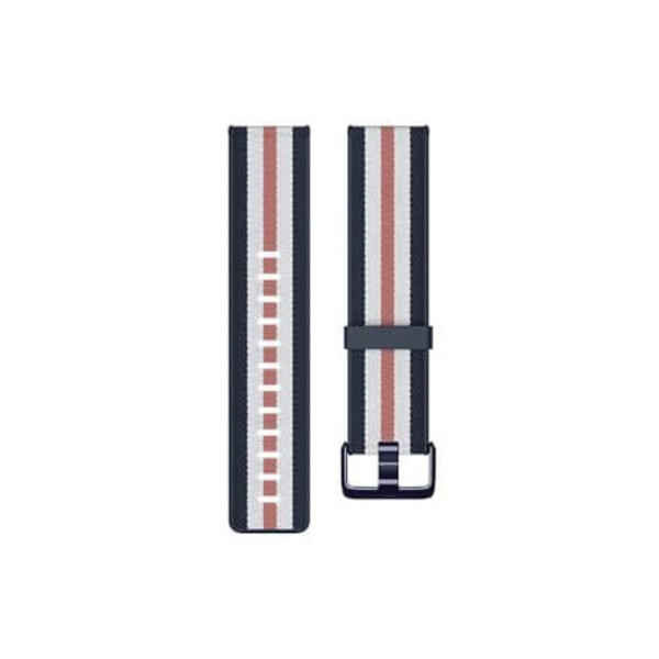 Fitbit | Versa-Lite Woven Hybrid Band, large, navy/pink | The Fitbit Versa woven hybrid band is made of polyester woven material on top and fluoroelas