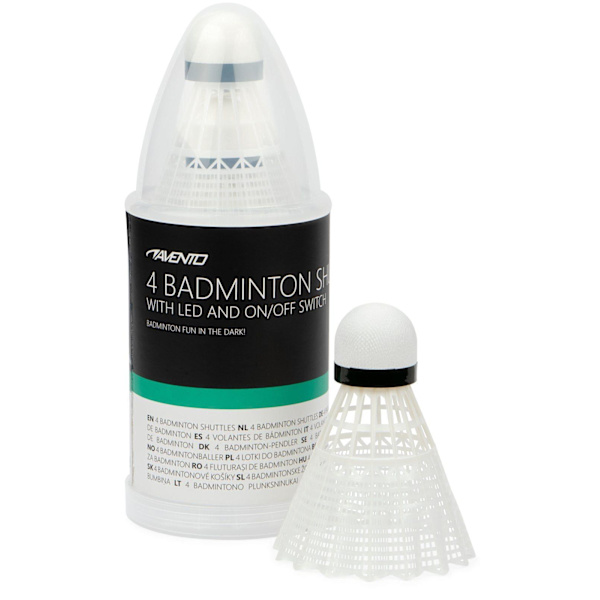 Badminton shuttles in tube AVENTO 46SG LED 4 pcs