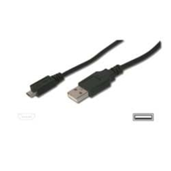 DIGITUS Micro USB 2.0 connection cable - USB Type-A male/Micro USB Type-B male - 1 m