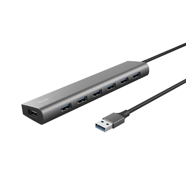 USB Centrmezgls Trust Halyx 7 Port USB 3.2 Gen1 Hub Grey