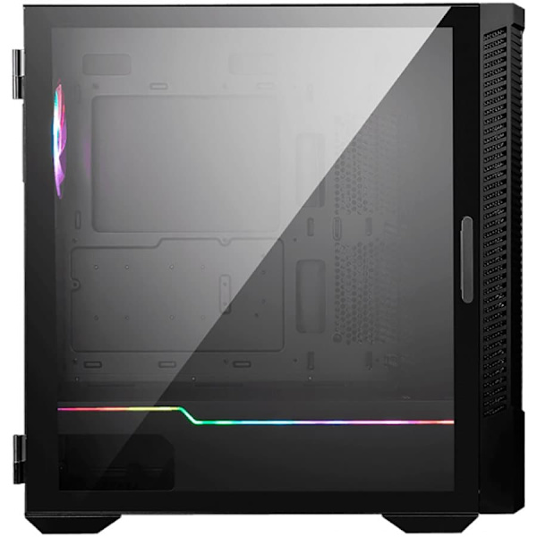 MSI MPG VELOX 100P AIRFLOW Mid Tower Gaming Computer Case 'Black, 3x 120mm Fan + 1x 120mm ARGB Fan, ARGB light strip, USB Type-C, 1x Tempered Glass, C