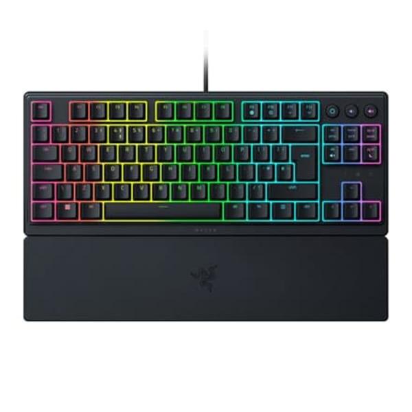 Razer Ornata V3 Tenkeyless, Low Profile Gaming Keyboard, US Layout, 8 Razer Chroma™ RGB Lighting Zones, Dedicated Media Keys, UV-coated ABS Keycaps, 1