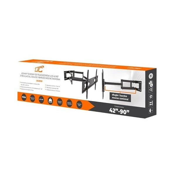 Lamex LXLCD121 TV wall swivel bracket for TVs up to 90" / 50kg