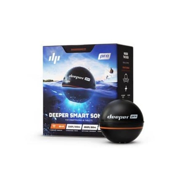 Deeper | Smart Fishfinder Sonar Pro, Wifi for iOS, Android | Li-Polymer, 3.7V | Sonar | 65 mm diameter mm | Deeper Smart Sonar PRO | 100 g | Black