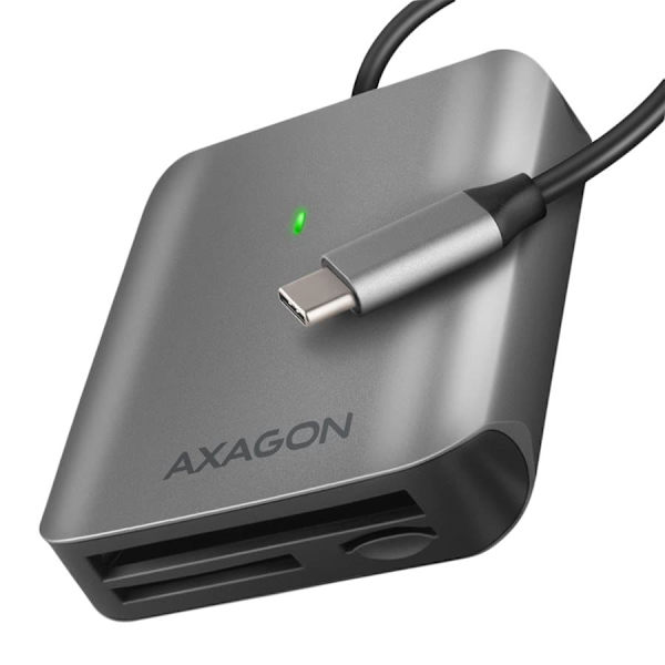 AXAGON Aluminum high-speed USB-C 3.2 Gen 1 memory card reader, 3 slots | CRE-S3C