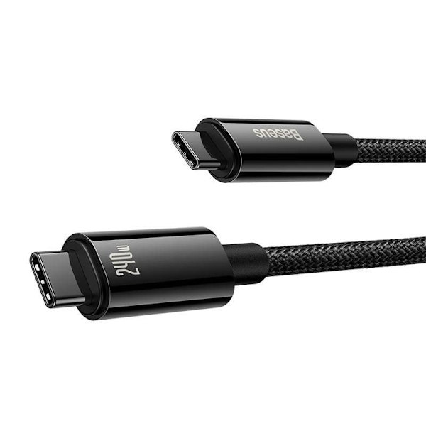 CABLU alimentare si date Baseus Tungsten Gold, Fast Charging Data Cable pt. smartphone, USB Type-C la USB Type-C PD 3.1, 240W, braided, 3m, negru "CAW