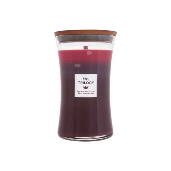 WoodWick Trilogy Large Hourglass Candles Scented candle Sun-Ripened Berries 610 g