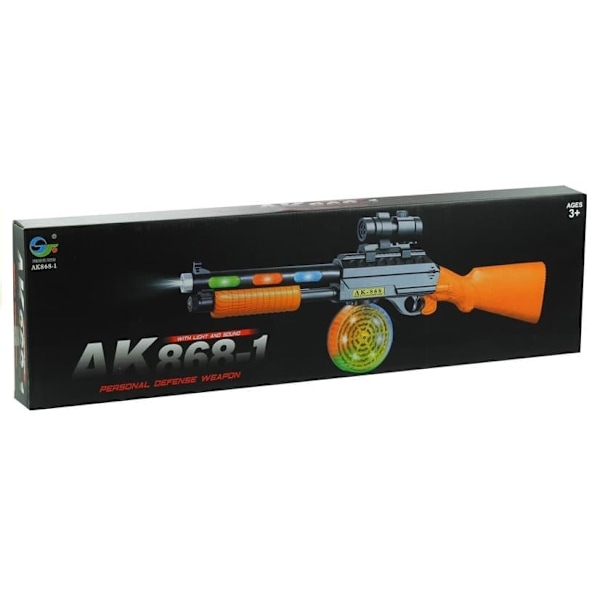 Machine Gun Weapon AK 868-1 Shines & Plays 60 cm