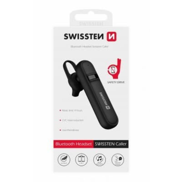 Swissten bluetooth headsetcaller černý