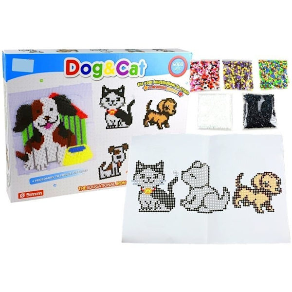 Mosaic Beads Set Dog and Cat 6000pcs