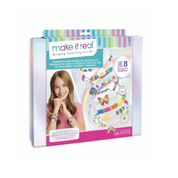 MAKE IT REAL DIY Jewelry set Rainbows and pearls