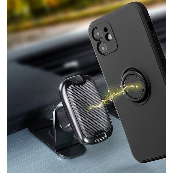 Mocco Pastel Ring Silicone Back Case for Xiaomi Redmi Note 9T Black