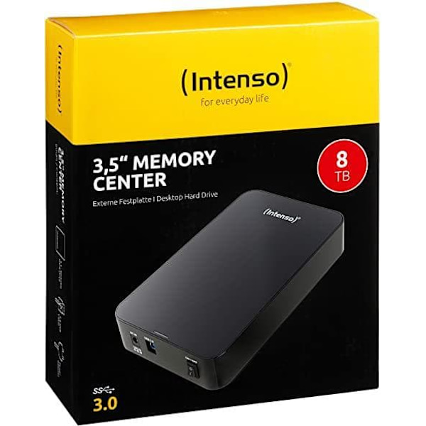 Intenso Memory Center Hard Drive - 8 TB - USB 3.0 - Black