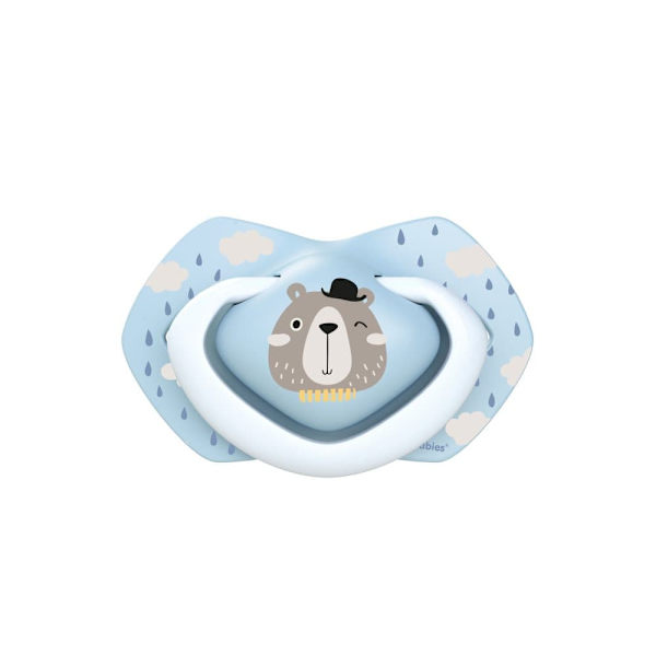CANPOL BABIES silicone symmetrical soothers BONJOUR PARIS, 18m+, 2 pcs, 22/649_blu