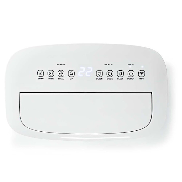 NEDIS Wi-Fi chytrá klimatizace/ 16000 BTU/ 140 m3/ odvlhčování/ 3 rychlosti/ 65 dB/ Android/ iOS/ bílá