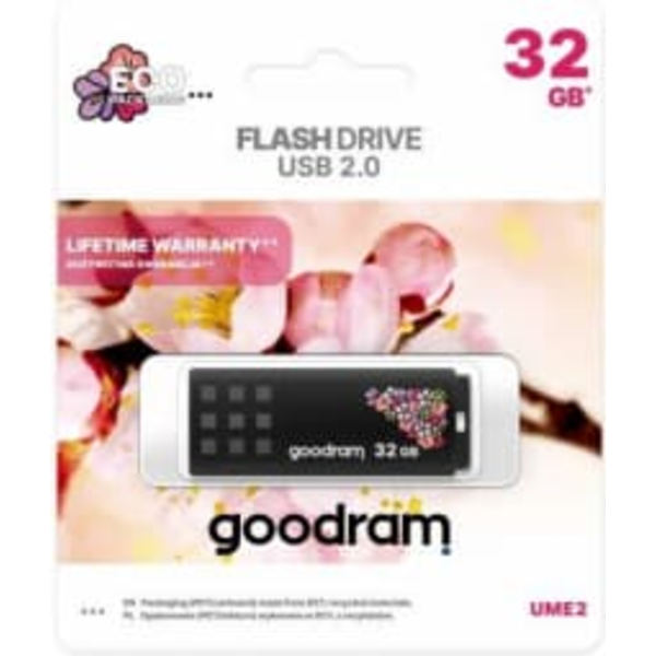 Goodram UME2 Spring 32GB USB 2.0 Black Sort
