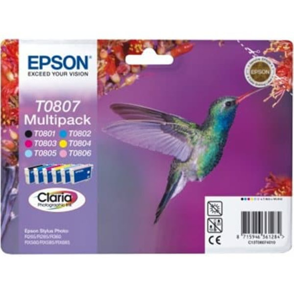 Epson inkoustové náplně - MULTIPACK/ C13T080740/ R265/ R360/ RX560/ 6 barev