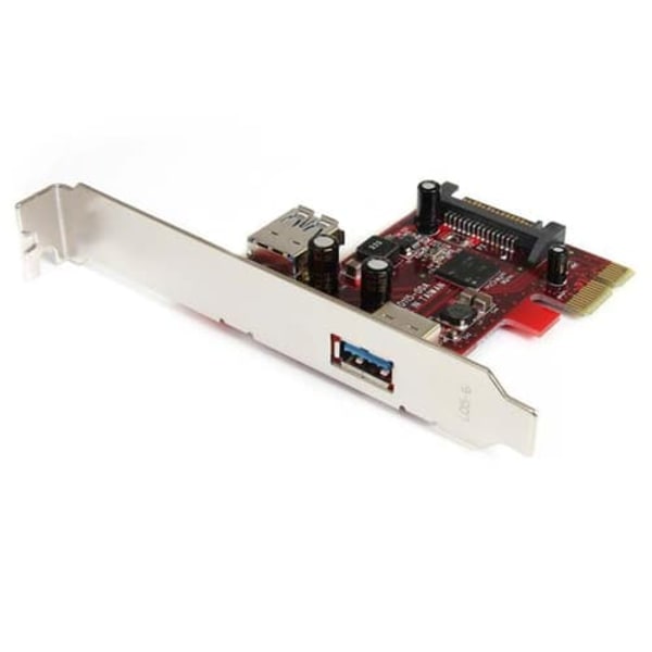 PCIE USB 3 CARD 1 INT + 1 EXT/. Rød