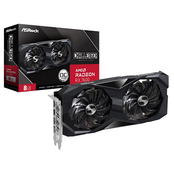 Asrock Challenger 90-GA41ZZ-00UANF graphics card AMD Radeon RX 7600 8 GB GDDR6