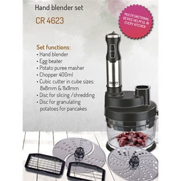 Camry | Blender | CR 4623 | Hand Blender | 1600 W | Number of speeds Variable | Turbo mode | Chopper | Ice crushing | Black
