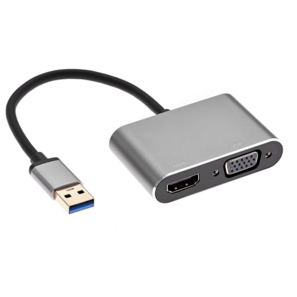 RoGer DrongDisplay Adapter USB to VGA/HDMI + Audio / iOS/Android/Windows/macOS