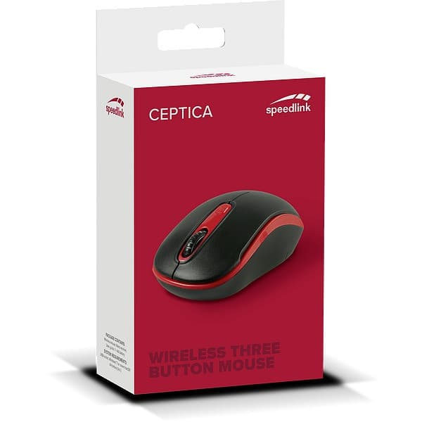 Speedlink wireless mouse Ceptica Wireless, black/red (SL-630013-BKRD)