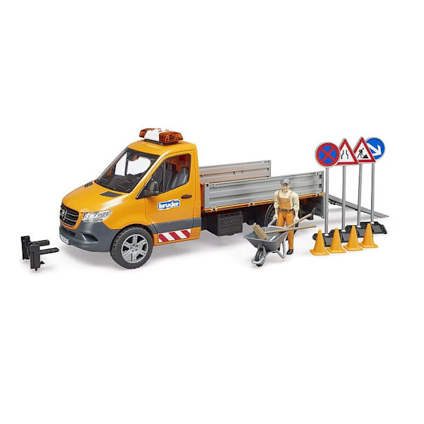 BRUDER MB Sprinter municipal vehicle including light and sound module, driver and accessories, 02677