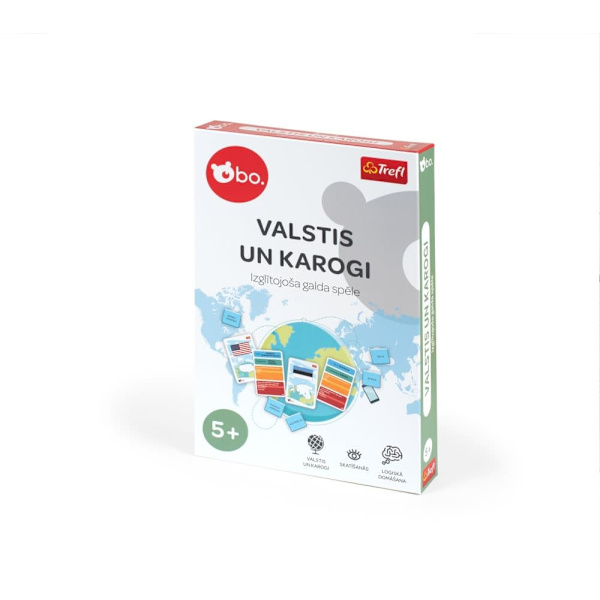 bo. Educational board game "Countries and flags" (In Latvian lang.)