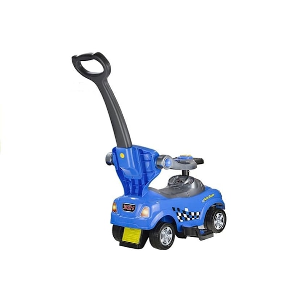 Coupe Car Manual Ride On with Parent Handle - Blue