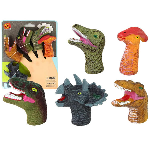 Finger Puppets Dinosaurs Colorful 5 Pieces