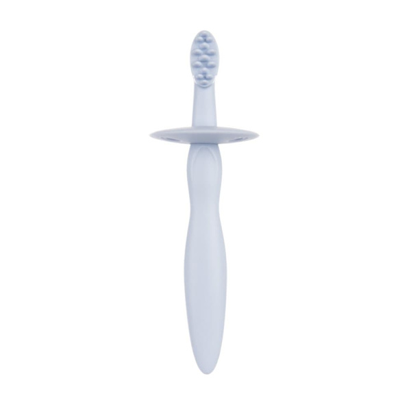 CANPOL BABIES silicone toothbrush with teether and shield for gums and first teeth, 51/500_blu