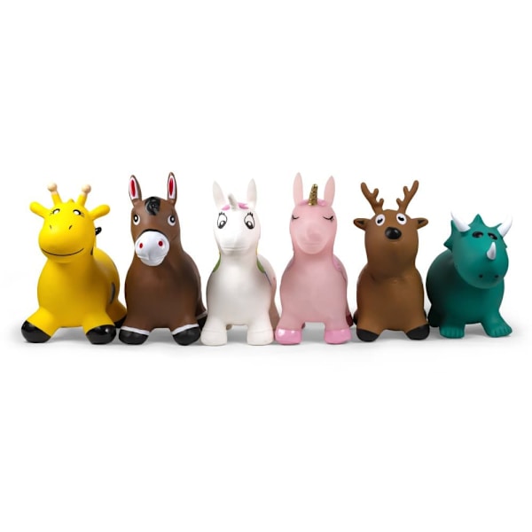 bo. Jumping animal White unicorn
