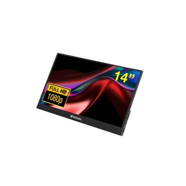 Verbatim 49590 computer monitor 35.6 cm (14") 1920 x 1080 pixels Full HD LCD Black Svart